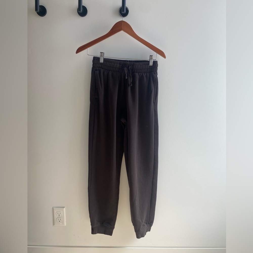 H and M cotton joggers+ hoodie set brown, 002